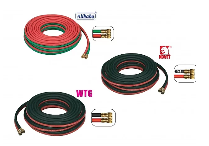 KOVET Rubber Twin Line Welding Hose w/ fitting set